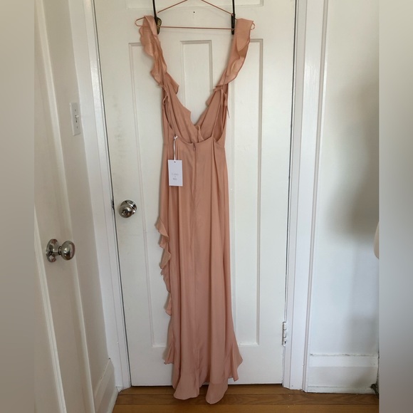 NWT Amanda Uprichard Chandelier Silk Pale Pink Maxi Dress Size P/XS - Picture 6 of 12